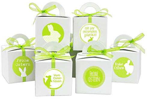 Papierdrachen DIY Osterhasen Kisten - weiße Geschenkboxen zu Ostern - Geschenkverpackung zum Befüllen - für Kinder und Erwachsene