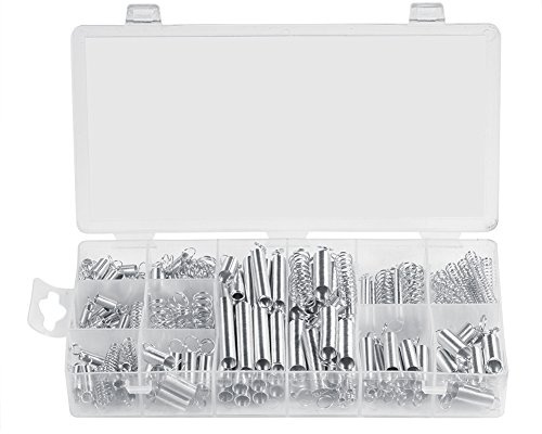 200 Stück Feder Sortiment Verzinkte Feder Set/Satz 20 Größen Erweiterung Druckfeder Sortiment Metallfedern Kit Mit Box