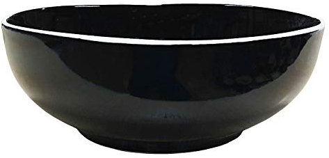 Rose & Tulipani - Ensaladera (24 cm), Color Negro Brillante