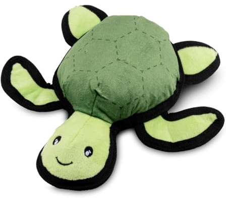 Beco Rough & Tough Turtle Hundespielzeug, aus recycelten Kunststoffflaschen, mittelgroß