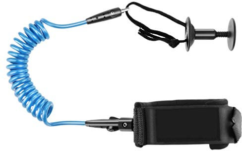 RH-HPC Surf Leine 4FT / 5,5mm Bodyboard Spiralleine Surfbrett Ständer Up Paddelplatine Surfen Handgeleine Leine Bein Seil Surfen Zubehör SUP Leash. (Color : Blue)