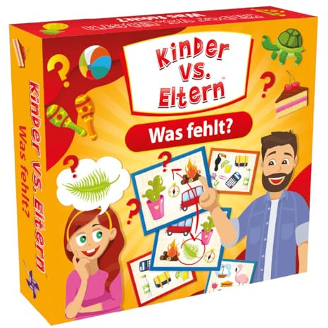 Kinder vs Eltern Spiel was Fehlt? Gesellschaftsspiele ab 5 Jahre Kartenspiele Kinderspiele Familienspiele Memory Spiel Spiele für Unterwegs Ostergeschenke Kinder | 84 Karten