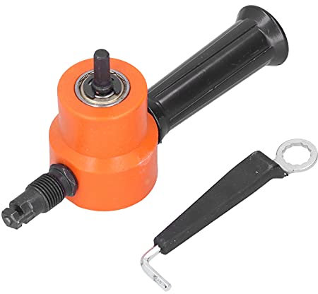 Roditrice a Doppia Testa, Regolabile a 360°, Versatile, Attacco per Trapano, Taglierina per Metallo, a Doppia Testa, per Tagli Curvilinei e Dritti