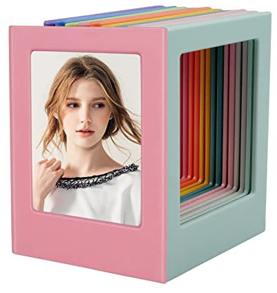 posionks 10 Pcs Magnetische Bilderrahmen Collage Magnet Kühlschrank Bilderrahmen Kombination Kreative Mini DIY Fotorahmen Für Außenrahmen 8,8 x 6,5 x 0,6 cm Innenrahmen 6,2 x 4,5 cm Foto 10 Farben