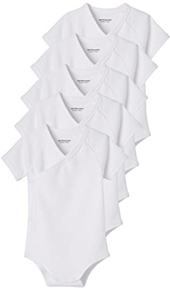 VERTBAUDET Lot de 5 Bodies Manches Courtes Bébé lot ivoire 3M(60CM)