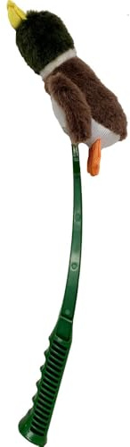 HUNTER Hundespielzeug Furry FLINGERZ Ente, weicher Plüsch mit robustem Nylon, geeignet für FLINGERZ Schleuderstab, ideal für Apportierspiele, waschbar bei 30 °C, Größe: 21 cm
