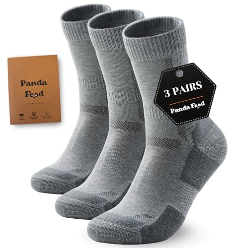 PANDA FOOD Premium Bamboo Outdoor Walking Socks | Anti-Blister Warm and Breathable Socks for Work or Hiking | Unisex Men and Women | 3 or 6 Pack UK