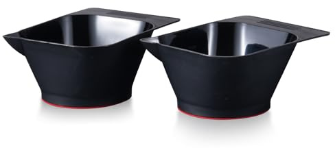 Bestauty Hair Dye Coloring Bowl with Magnetic Suction for Iron Salon Tray 2PCS Black