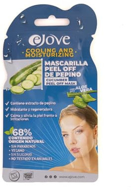 Ejove Maschera Viso Peel Off Cetriolo | Riduce il grasso in eccesso | Rinfresca e lenisce la pelle | Pelle Radiante e Ringiovanita