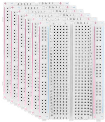 PATIKIL 6 Pcs Breadboard, Solderless Breadboard Large Breadboard 400 Tie Points Prototype PCB Bread Board Electronics Kit Plates, Yellow