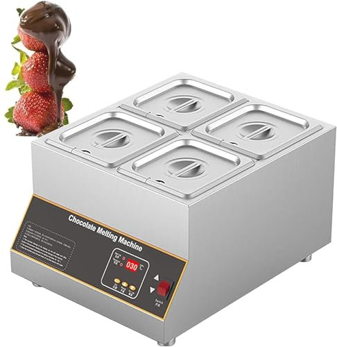 YLANMEI Digital Control Chocolate Tempering Machine,Chocolate Melting Machine,Digital Control Chocolate Tempering Machine,for Professional and Home Use Cream, Candy, Milk,4tank