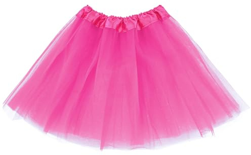 Tutu for Girls,4 Layers Tulle Puffy Skirt, Ballet Skirt Princess Dress Up for Toddler Kids Hot Pink