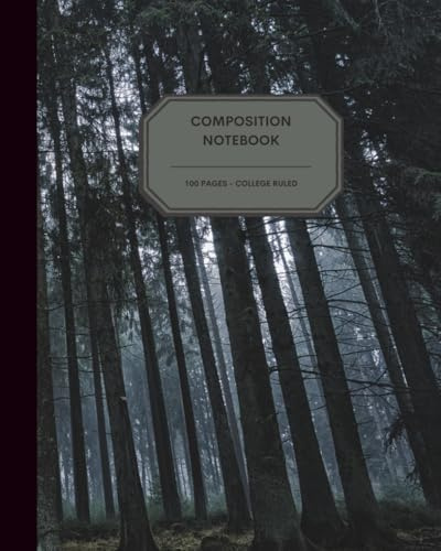 Misty Pines: Mysterious Forest Journal – 8x10” – 100 College Ruled Pages – Dark Aesthetic Notebook with Fog & Tall Trees – Ideal for Writers, Dreamers & Quiet Thinkers
