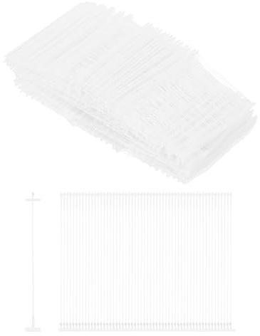 sourcing map 5000Pcs Standard Tagging Barb Fasteners, 65mm/2.56 Inch Tagging Gun Fasteners PP Plastic Tag Barbs Pins Attachments for Clothing Price Label Garment Retail, White