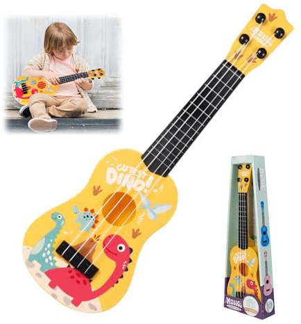 Toy Guitar，41cm Kids Ukulele Toy with 4 Ajustable Strings,Musical Instruments Educational Toy for Toddlers Beginners Boys Girls Gift (First Edition)