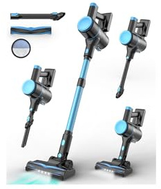 UML0 N8 Cordless Vacuum Cleaner,Lightweight Stick Vacuum with Powerful Suction,2200mAh Battery,40 Mins Runtime, Self-Standing,Rechargeable Vacuum Cleaners for Home Hardwood Floor Pet Hair