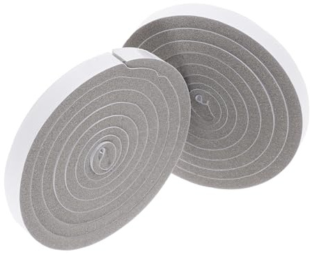 UKCOCO Bande D'étanchéité Autocollante pour Porte et Fenêtre en Éponge Blanche 2 Rouleaux Isolant Phonique et Coupe-froid pour Cadres de Porte Sécurisés