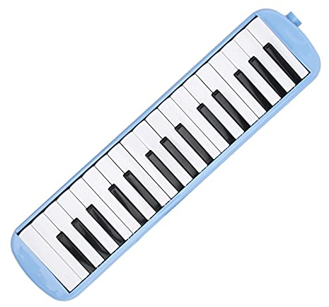 VGEBY Melodica 32-Tasten-ABS-Blas-Tastaturinstrument für Anfänger-Musiktrainingsset, Einfach zu Spielen, für Kinder Geeignet, Blau