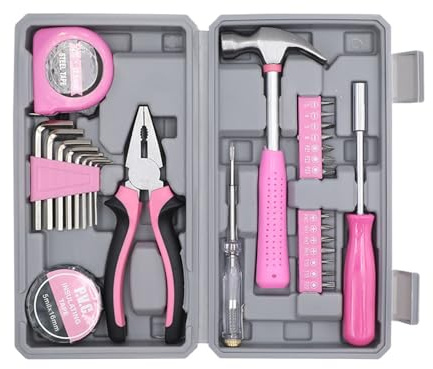 Kompaktes 29-teiliges Multi Werkzeug Set Mit Ergonomischen Zangen Schraubendrehern Schraubenschlüssel Und Koffer Für Die Hauswartung Hausreparatur Werkzeug Set