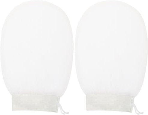 DIYEAH 2pcs Exfoliating Gloves for Shower Bath with Lightweight Rayon Material, Effective Body Scrubbing Gloves for Arm and Back, for Home Bath Use and Gentle Dead Skin Removal