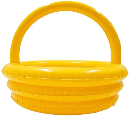 Generisch 2026 - Palloncino gonfiabile pasquale, grande palla galleggiante, per interni ed esterni, per feste, contenitore per palloncini per la ricerca delle uova di Pasqua (giallo, 63 x 61 cm)