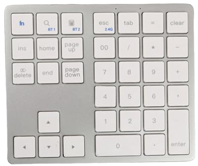 Small Mechanical Keypad, Wireless 35-key Compact Small Number Keypad | 5.71x4.8x0.59 inches Use Silently Handheld Compact Keypad For Personal PCs Efficient Typing