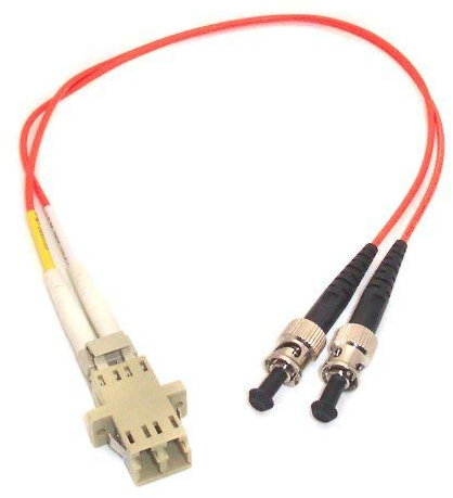 Cavo adattatore a fibra ottica da 3 m LC (femmina) a ST (maschio) multimodale 62,5/125 Duplex