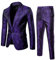 Battnot Herren Anzug 2 Teiliger Set Slim Fit Muster Mantel&Hose, Männer Blazer für Hochzeit und Party Business Casual Schlanker Einzelne-Knopf-Hochzeitsfest-Kleid Jacke Suit Regular Fit Mens Top