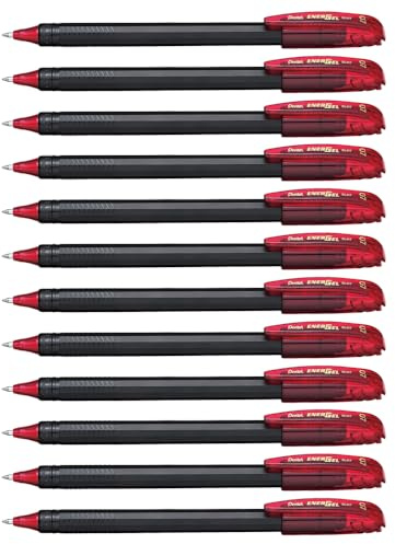 Pentel Energel Gelschreiber, Rot (Netz), 0,7 mm