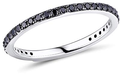 namana Schmaler Sterling Silber Ring für Damen. Bunter Ring mit Zirkonia-Edelsteinen. 925 Sterlingsilber Ringe für Frauen mit farbigen Steinen