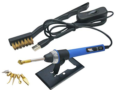 KINGTOOL Kit d'outils de lissage d'impression 3D, Outil de Finition de Modification d'impression 3D, Aiguille de Nettoyage, scarper et Cordon d'alimentation USB (Outremer)