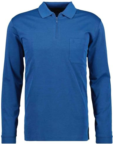 RAGMAN Herren Softknit-Poloshirt mit Reissverschluss, Langarm