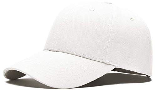 Yuson Girl Cappello Unisex del Cotone Berretto da Baseball delle Ragazze dei Ragazzi Snapback di Hip Hop Cappello Piatto, Cappello Uomo(Bianca)