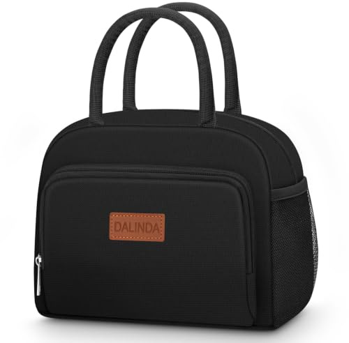 DALINDA Lonchera para mujeres y hombres, bolsas de almuerzo aisladas, resistentes al agua, bonita bolsa de almuerzo, reutilizable, gran capacidad para el trabajo, viajes, picnic