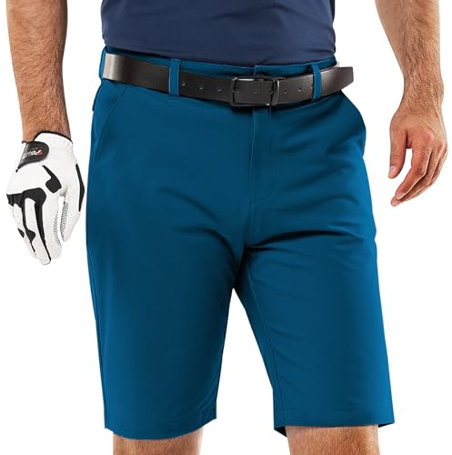 33,000ft Herren 10” Golf Shorts UPF 50+ Bermuda Shorts Kurze Golfhose | Wasserabweisend, 4-Wege-Stretch, Atmungsaktiv, 5 Taschen, Arbeitshort, für Golfen Casual