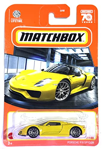 Matchbox - Porsche 918 Spyder - Gelb - Matchbox 70 Jahre - 2023 - Mint/NrMint - Versand in einer korrekt dimensionierten Box