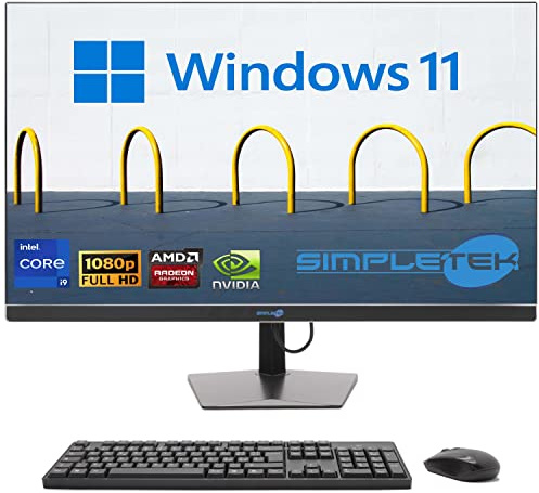 SIMPLETEK - PC All in One Display 27 Windows 11 | Core i9 12°Gen | 16GB RAM DDR4 SSD 480GB | Lavoro, Intrattenimento