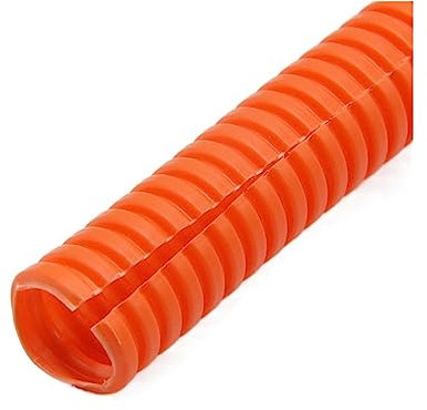 1/5/10M 7,5 mm-34,5 mm PP-isolierter Wellrohr-Drahtschlauch-Einfädelschlauch Wellrohr-Schutzhülle (Color : Orange Open, Size : AD 21.2 X ID 17MM_10 Meters)