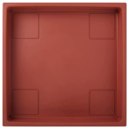 The HC Companies Quadratischer Untersetzer aus Kunststoff, 28,9 x 28,9 x 3,8 cm, für drinnen und draußen, 28,9 x 28,9 x 3,8 cm, Ton