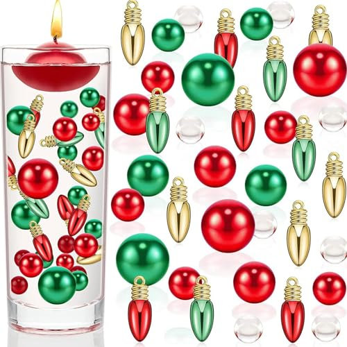 6050 Stück Weihnachtsdeko Wasserperlen Set, Wasserperlen für Pflanzen in Vase, Wasserperlen Ungiftig, Weihnachten Deko Wasserperlen Durchsichtig Dekoartikel Wasserperlen für Weinachtsdekorationen
