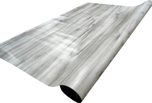 Suelo de Vinilo Para Instalar en Rollo | Suelo PVC Decorativo Hogar, Cocina, Baño, Salón | Suelo Efecto Madera | Suelo PVC Cerezo | Suelo PVC Wengué| Suelo PVC Haya (140_x_200_CM, GRIS)