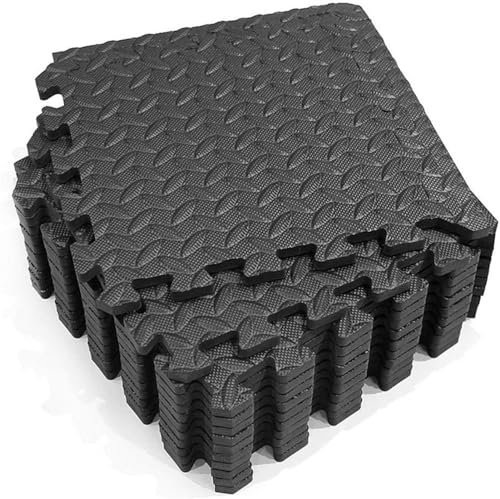PLOTSAGE Fitness-Gymnastikmatte,Eva-Schaum-Bodenschutz,Weicher, Ineinandergreifender Turnteppich,Bodenschutzmatten,Sport-Puzzlematte, rutschfest,16pcs