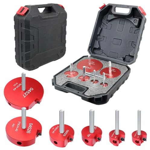Kit de escariador de instalación de tuberías,Kit de escariador de tuberías de PVC - Kit de ahorro de accesorios de tubería de PVC de 6 piezas que se adapta a taladros estándar de 1/2 pulgada,Herramien