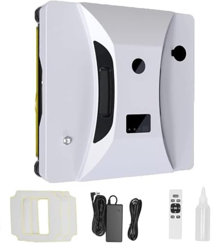 Robot lavavetri Automatico, Kit per Pulizia finestre Automatica con Serbatoio Acqua da 40 ml, detergente per vetri con Telecomando, Robot lavavetri Elettrico Intelligente con 3 modalità di p