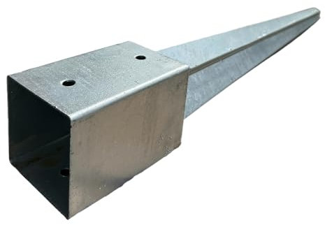 Einschlagbodenhülse Bodenhülse 45x45x550mm 70x70x750mm 90x90x750mm Pfostenträger Einschlaghülse Phosten Bodenanker Einschlag-Bodenhülse feuerverzinkt (3, 71x71x750mm)