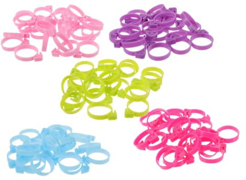 HOLIDYOYO 50pcs Silicone Tie Sealing Ring for Pastry Bag Cake Decoration Bag Ties Piping Sealing Rings for Cookies Reusable in Baking