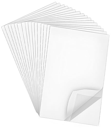 SJDOFU Double Sided Adhesive Sheets, 16 Sheets A4 Adhesive Double-Sided Patch, Clear Double Sided Tape Sheet for Crafts DIY Arts Photo Albums Making