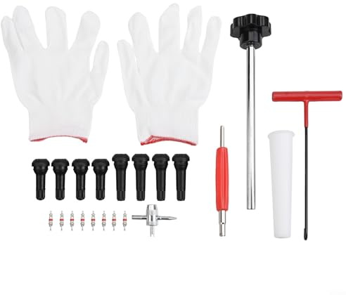 JGmotorfi Kit de herramientas de válvula de neumático de cambio rápido para coches, ATV, camiones, motocicletas, reemplazo eficiente de válvula, componentes de herramientas versátiles, fácil