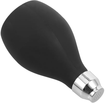 DECOMELODY Botella de Spray Recargable para Polvo de 100ml Cuerpo de Goma Negra, Dispensador Reutilizable Adecuado para Salones de Peluquería y Barbería