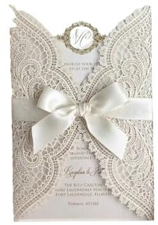 LIUHLFSR Schöne Hochzeitskarten 10Pcs Hochzeit Einladung Karte Abdeckung Nur Elegante Papier Einladung Karte Klappe Design Engagement Einladungen Geeignet für Hochzeiten, Jubiläen